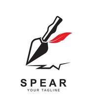 spear logo vector with slogan template