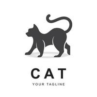 vector de logotipo de gato con plantilla de eslogan