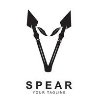 spear logo vector with slogan template