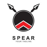 spear logo vector with slogan template