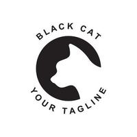 cat logo vector with slogan template