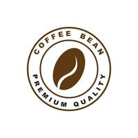 coffee bean logo vector with slogan template