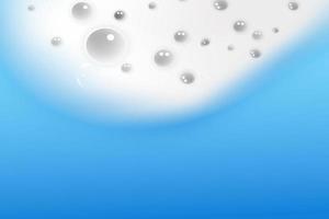 Bath foam isolated on a blue background. Shampoo bubbles texture.Shampoo and bath lather vector illustration.