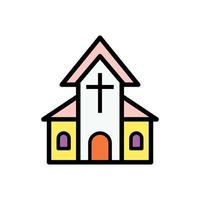 plantilla de vector de icono de iglesia