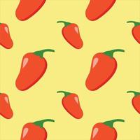 chili seamless pattern vector illustration. Hot chili peppers seamless pattern.