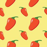 chili seamless pattern vector illustration. Hot chili peppers seamless pattern.