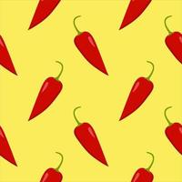 chili seamless pattern vector illustration. Hot chili peppers seamless pattern.