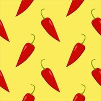 chili seamless pattern vector illustration. Hot chili peppers seamless pattern.