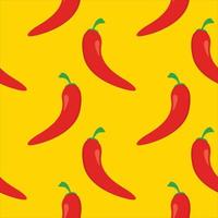 chili seamless pattern vector illustration. Hot chili peppers seamless pattern.