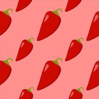 chili seamless pattern vector illustration. Hot chili peppers seamless pattern.