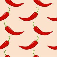 chili seamless pattern vector illustration. Hot chili peppers seamless pattern.