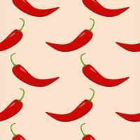 chili seamless pattern vector illustration. Hot chili peppers seamless pattern.