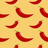 chili seamless pattern vector illustration. Hot chili peppers seamless pattern.