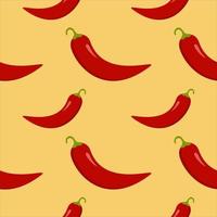 chili seamless pattern vector illustration. Hot chili peppers seamless pattern.