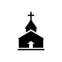 plantilla de vector de icono de iglesia