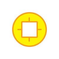 plantilla de vector de diseño de icono de monedas de china
