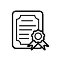 plantilla de vector de diseño de icono de certificado