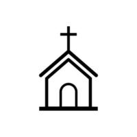 plantilla de vector de icono de iglesia