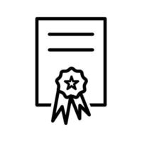 plantilla de vector de diseño de icono de certificado