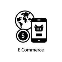 e commerce vector contorno negocio e icono de estilo financiero. eps 10