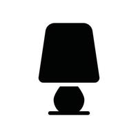 icono de vector de lámpara de mesa archivo eps 10 sólido
