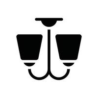 Ceiling Lamp Vector Icon Solid EPS 10 file