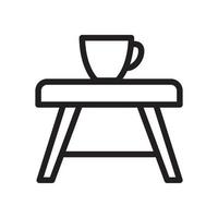 Coffee Table Vector Icon Line EPS 10 file