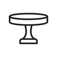 Glass Table Vector Icon Line EPS 10 file