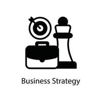 esquema de vector de estrategia de negocios icono de estilo de negocios y finanzas. eps 10