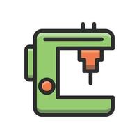 Stitching Machine Vector Icon filled outline EPS 10 file