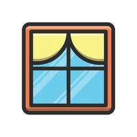 Window Vector Icon filled outline EPS 10 file