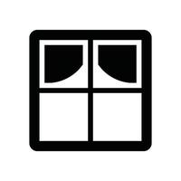 Window Vector Icon Solid EPS 10 file