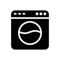 Washing Machine Vector Icon Solid EPS 10 file