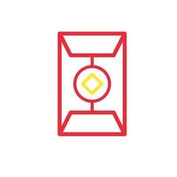 chinese new year envelope icon design vector