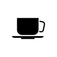 plantilla de vector de diseño de icono de taza de café