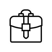 Business briefcase icon line isolated on white background. Black flat thin icon on modern outline style. Linear symbol and editable stroke. Simple and pixel perfect stroke vector illustration