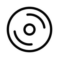 Disc icon line isolated on white background. Black flat thin icon on modern outline style. Linear symbol and editable stroke. Simple and pixel perfect stroke vector illustration