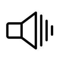 Sound icon line isolated on white background. Black flat thin icon on modern outline style. Linear symbol and editable stroke. Simple and pixel perfect stroke vector illustration