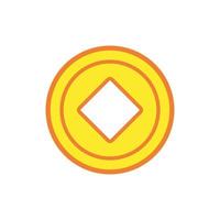 china coins icon design vector template