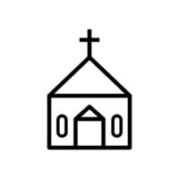 plantilla de vector de icono de iglesia