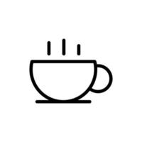 plantilla de vector de diseño de icono de taza de café
