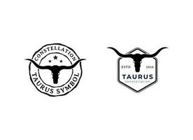 Bull Taurus Bison Buffalo Logo design vector template.