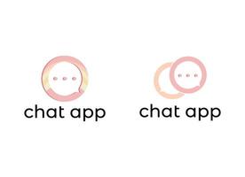 plantilla de diseño de logotipo de aplicación de chat vector