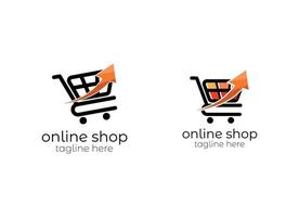 plantilla de diseños de logotipo de tienda online. vector