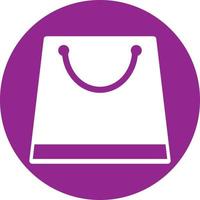 Tote Bag Solid Icon vector