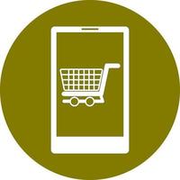 Online Shop Solid Icon vector