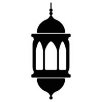 Ramadan Lantern Solid Black Icon vector