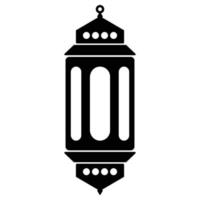 Ramadan Lantern Solid Black Icon vector