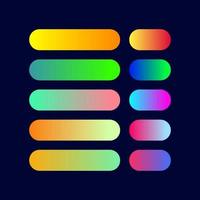 modern gradient color swatches vector set