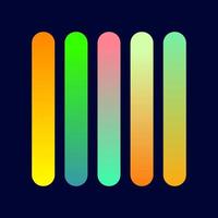 modern gradient color swatches vector set